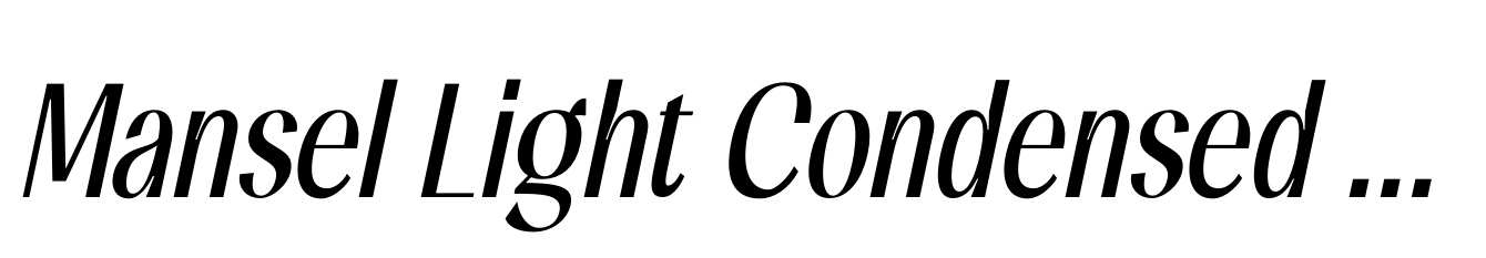 Mansel Light Condensed Italic